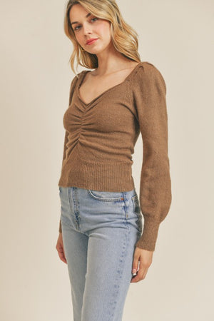 Ruched Lurex Sweater