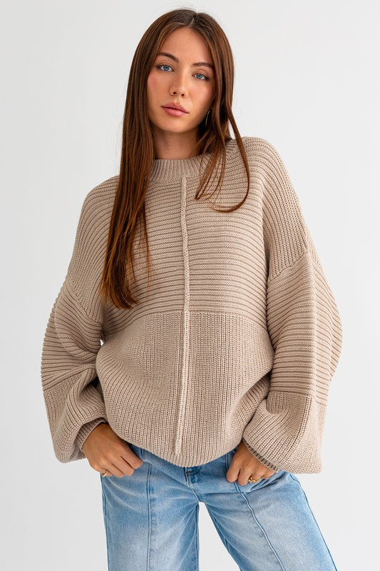 Ribbed Knitted Sweater