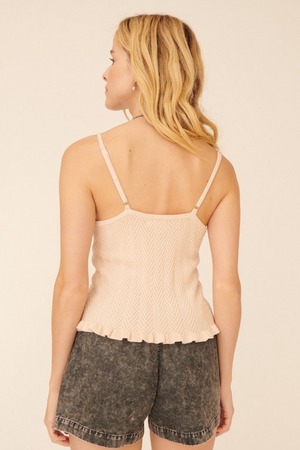 Knit Surplice Tank - Oatmeal