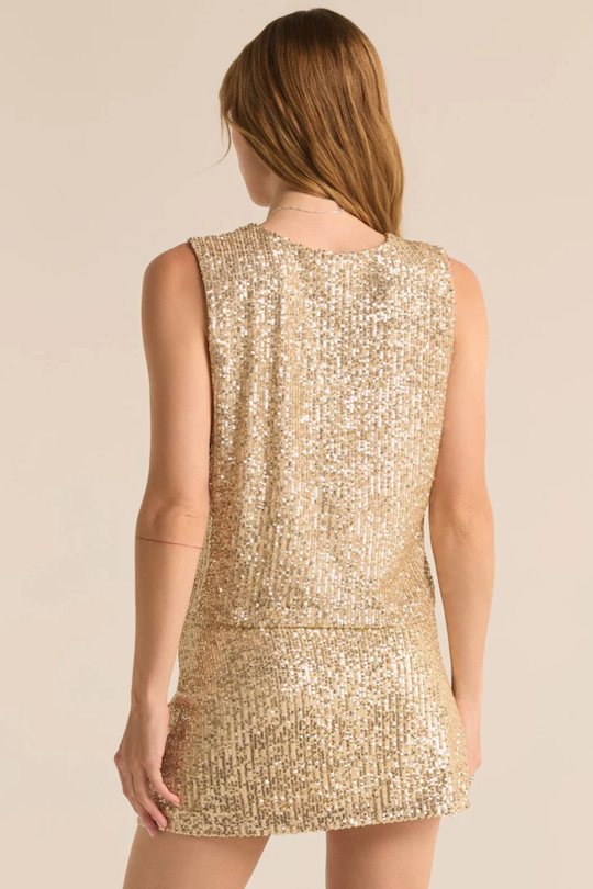 Sequin Top - Champagne