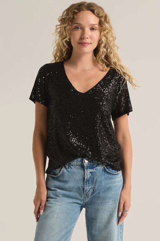 Sequin Top - Black