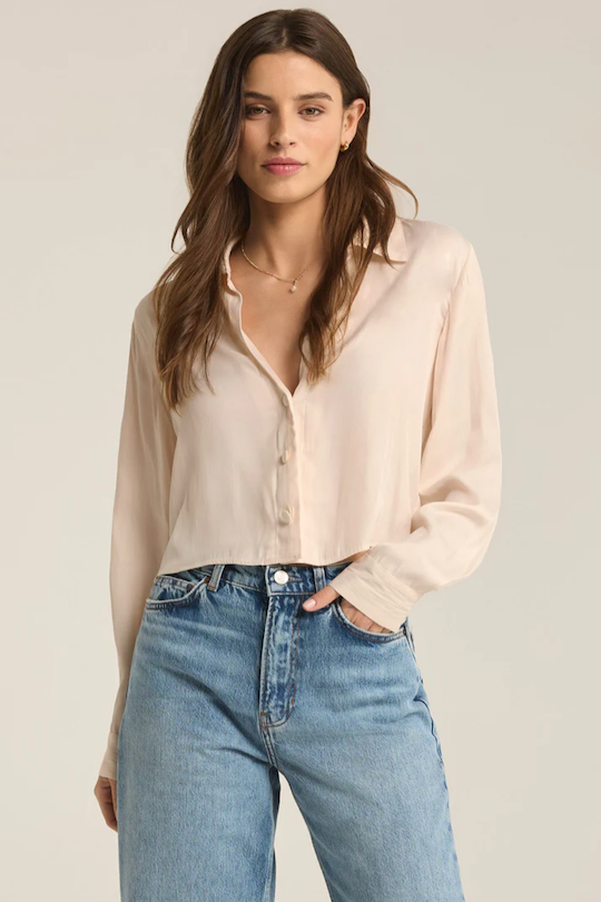 Button Down Blouse - Ivory